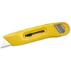 Cosco Utility Knife, Plastic, Retractable Blade, Yellow/Silver COS091467